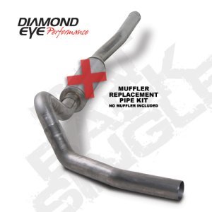 GMC 2500 Performance Exhaust - Diamond Eye Performance - Catback Single Muffler Replacement - `06-`07